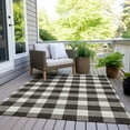 thumbnail image 6 of Addison Rugs Chantille Indoor/Outdoor Transitional Plaid Black Washable Rectangle Rug, 8' x 10', 6 of 6