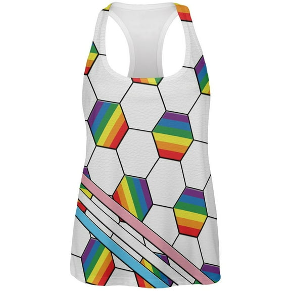 LGBT World Cup LGBT Pride Soccer Ball All Over Womens Work Out Tank Top Multi MD