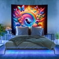 thumbnail image 2 of Tapestry Life - Pared psicodélica fluorescente (150 x 130 cm), 2 of 2