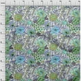 thumbnail image 4 of oneOone Viscose Chiffon Olive Green Fabric Florals Sewing Material Print Fabric By The Yard 42 Inch Wide, 4 of 6