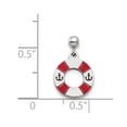 thumbnail image 3 of FB Jewels 925 Sterling Silver Mio Memento Enamel Dangle Life Preserver Charm Pendant, 3 of 3
