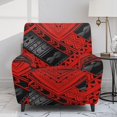 thumbnail image 2 of FUIALDOLG Red Polynesian Decor Recliner Chair Cover, 4-Pieces Stretch Recliner Covers for Reclining Couches Washable Reclining Chair Slipcover Furniture Protector for Living Room, 2 of 7