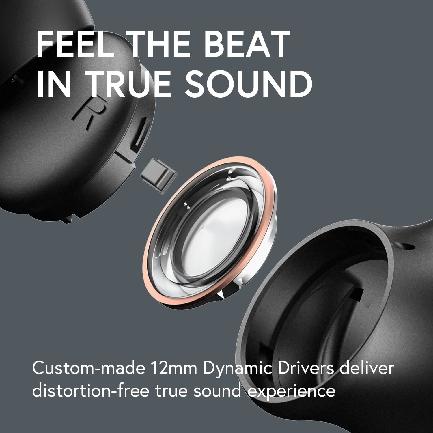 Phiaton Bonobuds True Wireless Earbuds Bluetooth Active Noise Cancelling Earphones - Ambient Mode Headphones with Touch Controls - 20 Hr Battery and Quick Charge