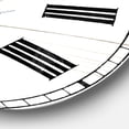 thumbnail image 3 of Designart 'Blue Fern Print On Wood I Traditional Wall Clock, 3 of 4