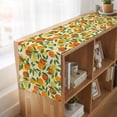 thumbnail image 6 of Table Runners 48 Inches Long Dress Scarves, Green Orange Farmhouse Kitchen/Dining Table Runner, Short Coffee Tablerunners, Summer Botanical Leaves Watercolor Checkered 13x48 Inch, 6 of 9