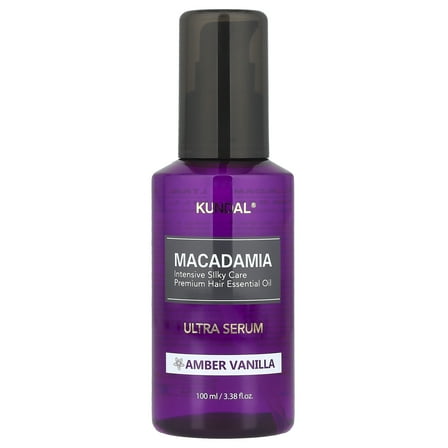 Kundal Macadamia Ultra Hair Serum, Amber Vanilla, 3.38 fl oz (100 ml)