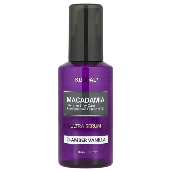 Kundal Macadamia Ultra Hair Serum, Amber Vanilla, 3.38 fl oz (100 ml)