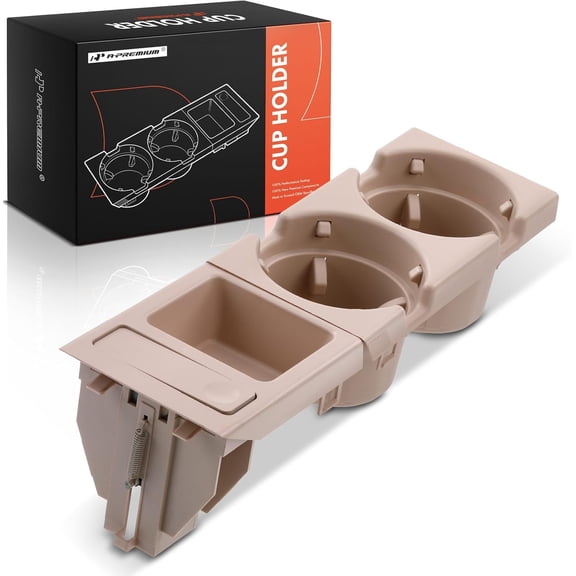 A-Premium Beige Car Drink Cup Holder Center Console Compatible with BMW E46 323i 325 328 330 M3 1999-2006