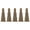 Khaki, variant on Butane Gas Refill Adapter Nozzles for Outdoor Devices, High-Grade Plastic, 5 Pack, 0.71" L x 0.28" W
