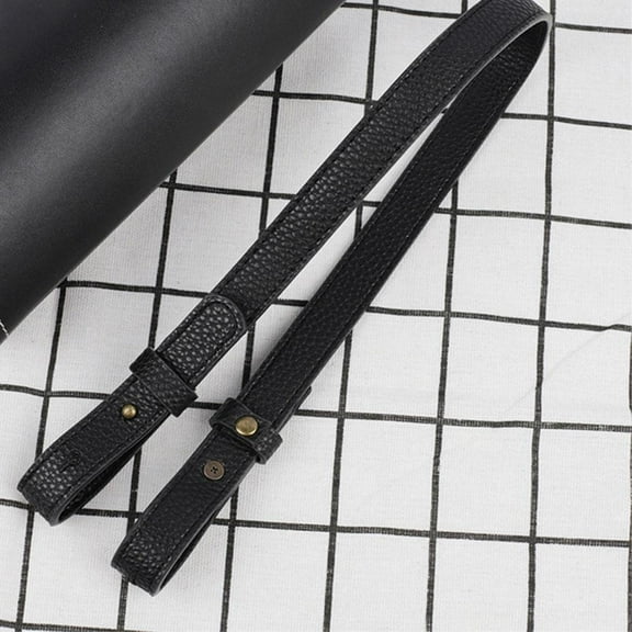 Segolike Leather Purse Handles Wallet Straps Replacement DIY Shoulder Bag Detachable 78cm Handbag Handle bag Belt - Black