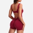 thumbnail image 6 of Jumpsuits for Women Sexy Backless One Piece Bodycon Scrunch Shorts Romper Sleeveless Tummy Control Yoga Bodysuits, 6 of 8