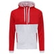 thumbnail image 1 of Awdis - Sudadera con capucha y cremallera Modelo Retro hombre/caballero - Gym/Correr/Deporte (Rojo Fuego/Blanco Ártico), 1 of 2