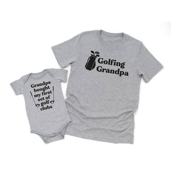 Golfing Grandpa Men's T-Shirt Grandpa Bought My First Set of Golf Clubs Baby Bodysuit Kids Youth Toddler Shirt