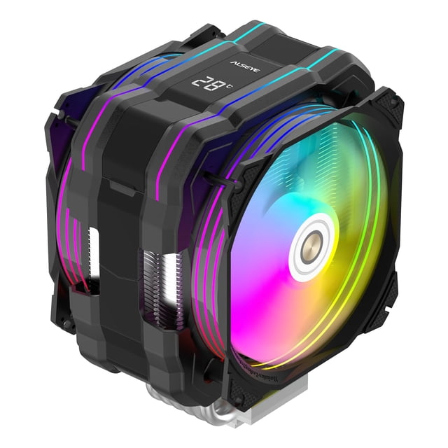Enfriador de CPU ALSEYE M120D Plus con pantalla de temperatura ARGB