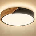 thumbnail image 5 of Plafones LED negros, plafones de madera modernos, plafones de montaje empotrado redondos de 18 W para dormitorio, cocina, sala de estar, comedor, pasillo, oficina, Ø30 cm 5 cm, luz natural, 3000 K [Clase de eficiencia energética A++] B esquí esquí Gafas de esquí, 5 of 5