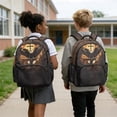 thumbnail image 4 of Xoenoiee Eagle Cross Fire Print 17 Inch Backpack for Kids Boys, Large Capacity School Bag Bookbag with Zipper Pocket and Adjustable Straps for Travel Camping Hiking Outdoor, 4 of 7