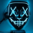 thumbnail image 3 of Máscara emisora de luz de Halloween Black V con Blood Horror Led Mask Ghost Face El Fluorescent Atmosphere Atrezzo - verde fluorescente-Dontodent Kuyhfg Sin marca, 3 of 5