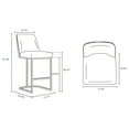 thumbnail image 3 of Manhattan Comfort Serena Counter Stool with Metal Base in White, 3 of 9