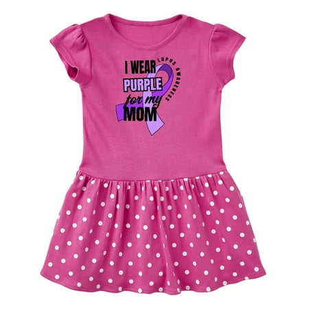

Inktastic I Wear Purple For My Mom Lupus Awareness Gift Toddler Girl Dress