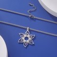 thumbnail image 3 of EUEAVAN Silver Three Layer Immortal Flower Pendant Necklace Stainless Steel Jewelry, 3 of 5