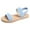 Light Blue, variant on Womens Sandals Casual Flats Elastic Strap Braided Beach Shoes Lightweight Summer Shoes