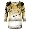 thumbnail image 3 of DailyTrove Women's Nature Branch & Bird Print T-Shirt - Short Sleeve Casual Tee, Serene for Hikes & Daily, 3 of 4