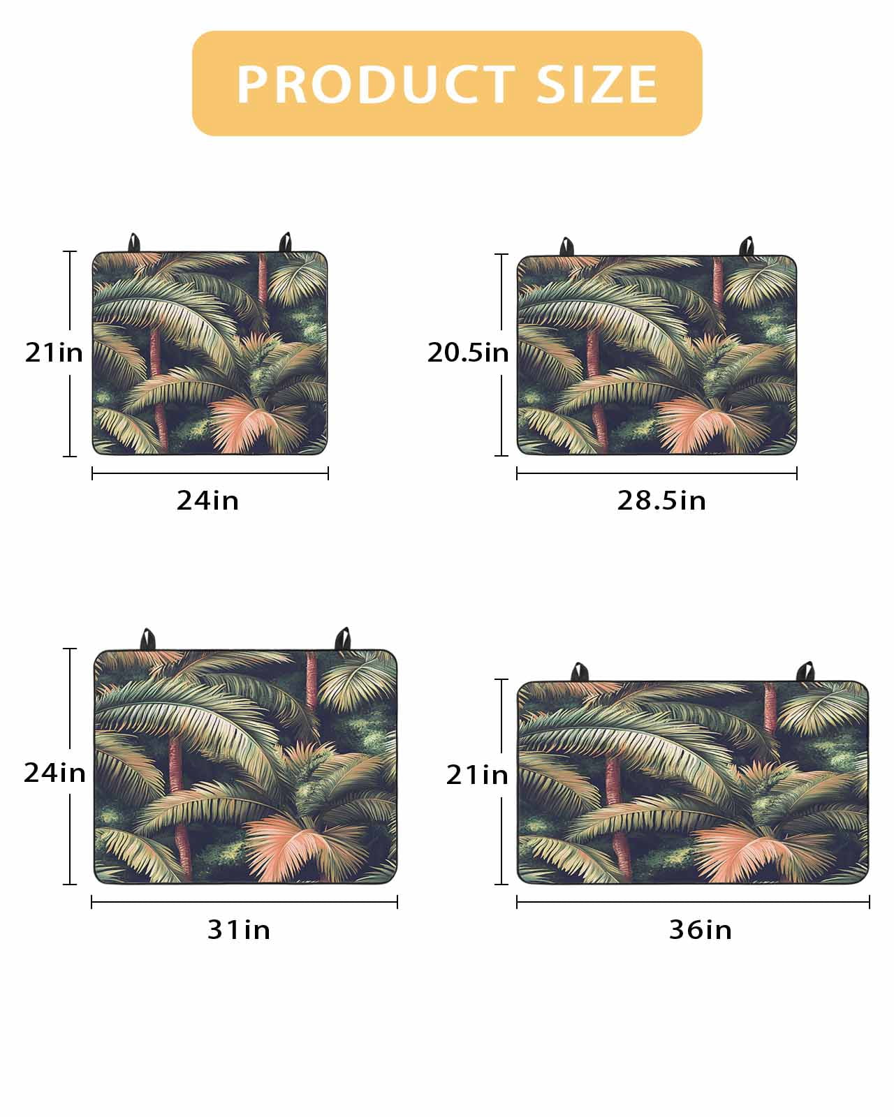 nqOlkjepod Large Induction Cooktop Protector Mat 36"x21", Palm Forest Stove Top Covers for Electric Stove, Country Summer Tropical Plants Forest Stove Burner Cover Mats, Glass Top Stove Cover