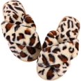 thumbnail image 1 of LAICAIW Pantoufles en Mousse à Mémoire de Forme pour Femmes, Bande Croisée, Confortables, en Peluche, à Bout Ouvert, pour Intérieur et Extérieur, 1 of 7
