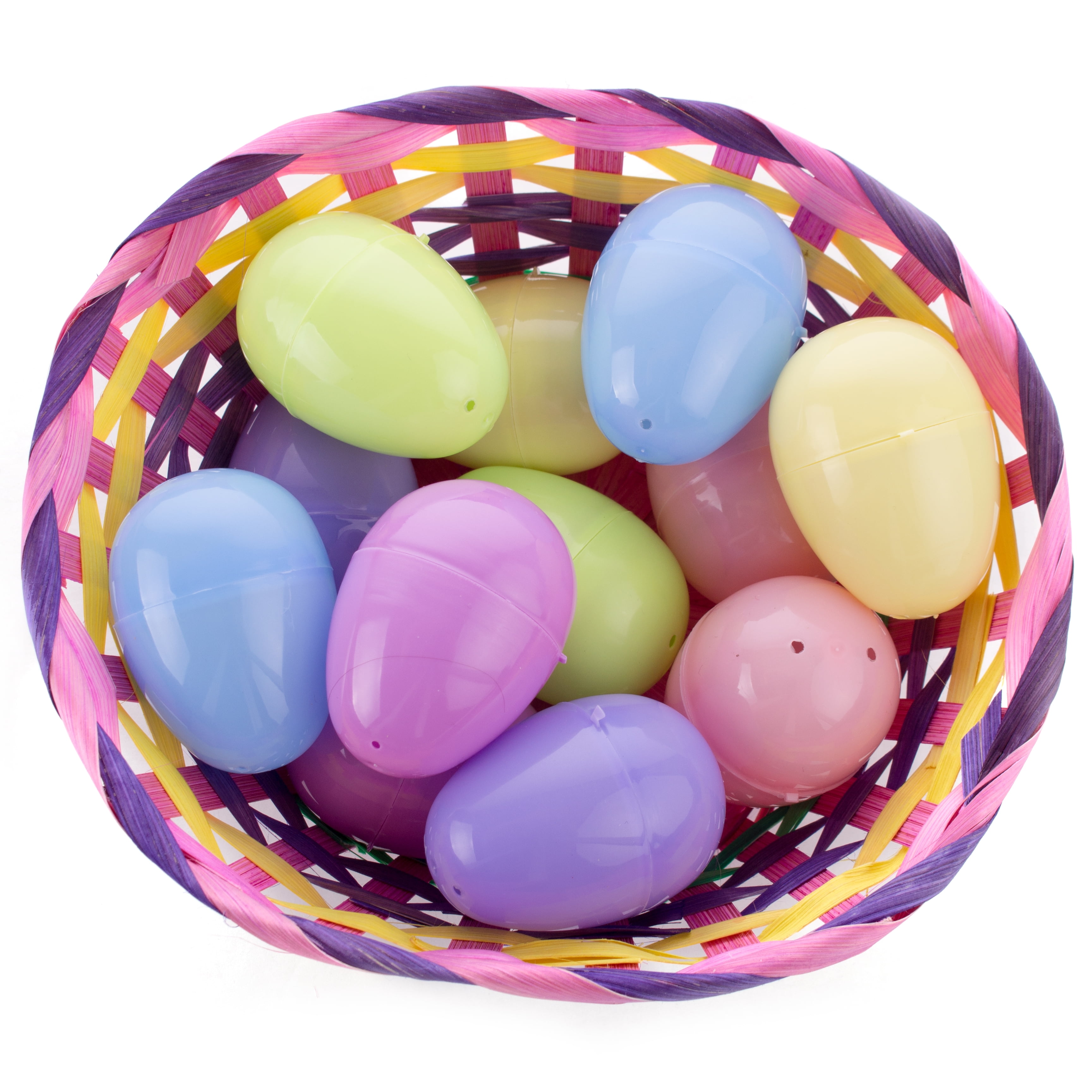 24 EMPTY YELLOW PLASTIC EASTER VENDING EGGS 2.25 INCH BEST PRICE FASTEST SHIP!! 