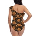 thumbnail image 5 of Rateoe Halloween4 Pattern Women One Piece Swimsuits Tummy Control One Shoulder Bathing Suits Ruffle Swimwear-XX-Large, 5 of 6
