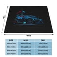 thumbnail image 3 of XMXT Flannel Throw Blanket for Couch, Warm Blue Racing Car Print Bed Sofa Decor Blankets for Home Bedroom, 80 x 60 inches, 3 of 8
