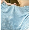 thumbnail image 3 of DBOZE Weighted Heavy Korean Mink Fleece Blanket 2 Ply Reversible Super Silky Soft Plush Warm Blanket King Size, Blue, 3 of 9