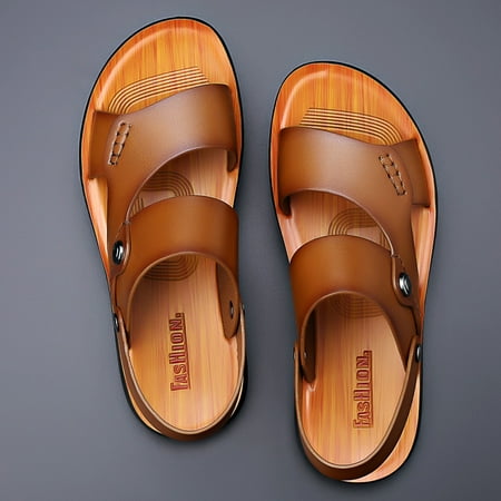 

Men Sandals Summer Men Slide Slippers Outdoor Non-Slip Shoes Beach Slip-On Sandals (Color : Black Size : 43 Code)