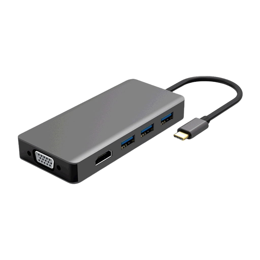 Zeiwohndc USB C HUBs Type C to Video VGA Adapter USB Expansion for Office Connectivity