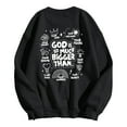 thumbnail image 5 of Arlun Christian Sweatshirts for Women Jesus God Faith Letter Printed Thin Sweatshirts Inspirational Religious Graphic Hoodless Loose Comfy Long Sleeve Crewneck Pullover Tops Black M, 5 of 5