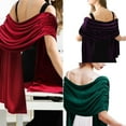 thumbnail image 2 of Elegant Velvets Shawl Solid Color Neck Shawl Women's Shawl Multipurpose Shawl for Weddings Parties and Everyday Wear, 2 of 8