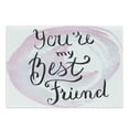 thumbnail image 1 of Best Friend Cutting Board, Cursive Texting on Pastel Watercolor Circles, Decorative Tempered Glass Cutting and Serving Board, in 3 Sizes, by Ambesonne, 1 of 2