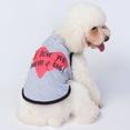 thumbnail image 3 of Dog Vest Letter Pattern Breathable Fashion Outfit - Puppy Shirt Pet Sweatshirt Clothes for Small Dogs, 3 of 8