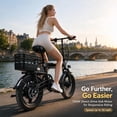 thumbnail image 6 of 14IN Folding ebike,500W Motor up to 20 mph Range 30 mile with 36V 12Ah Removable 432Wh Battery Dual brakes Electric bike for Adults ,UL 2849, 6 of 9