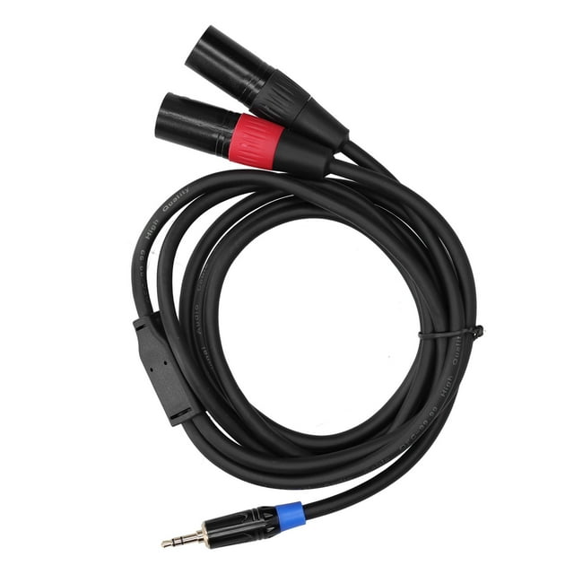 3.5mm to Dual XLR Stereo Cable, PVC 1/8 Inch to 2 XLR Male Microphone Cable, Y Splitter Adapter Cable Cord
