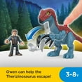 thumbnail image 2 of Imaginext Jurassic World Dominion Therizinosaurus Dinosaur & Owen Grady Poseable Figure Set, 2 of 6