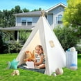 thumbnail image 6 of Wilwolfer Teepee Tent for Kids Playhouse Cotton Portable Toys Tent Gift for 3-8 Years Kids Boys Girls Indoor, 6 of 9