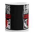 thumbnail image 3 of Gamers Never Die They Respawn Competitive Coffee Tea Ceramic Mug Office Work Cup Gift 11 Oz, 3 of 3