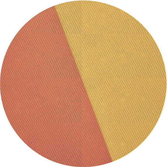 Ahgly Company Machine Washable Indoor Round Transitional Orange Red Orange Area Rugs, 6' Round