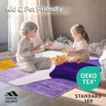 thumbnail image 4 of ODIKA 5'x7' Machine Washable Non-Slip Area Rug, Chic Abstract Design with Layered Shapes and Flowing Lines High Traffic Rug, Purple, 143548, 4 of 7