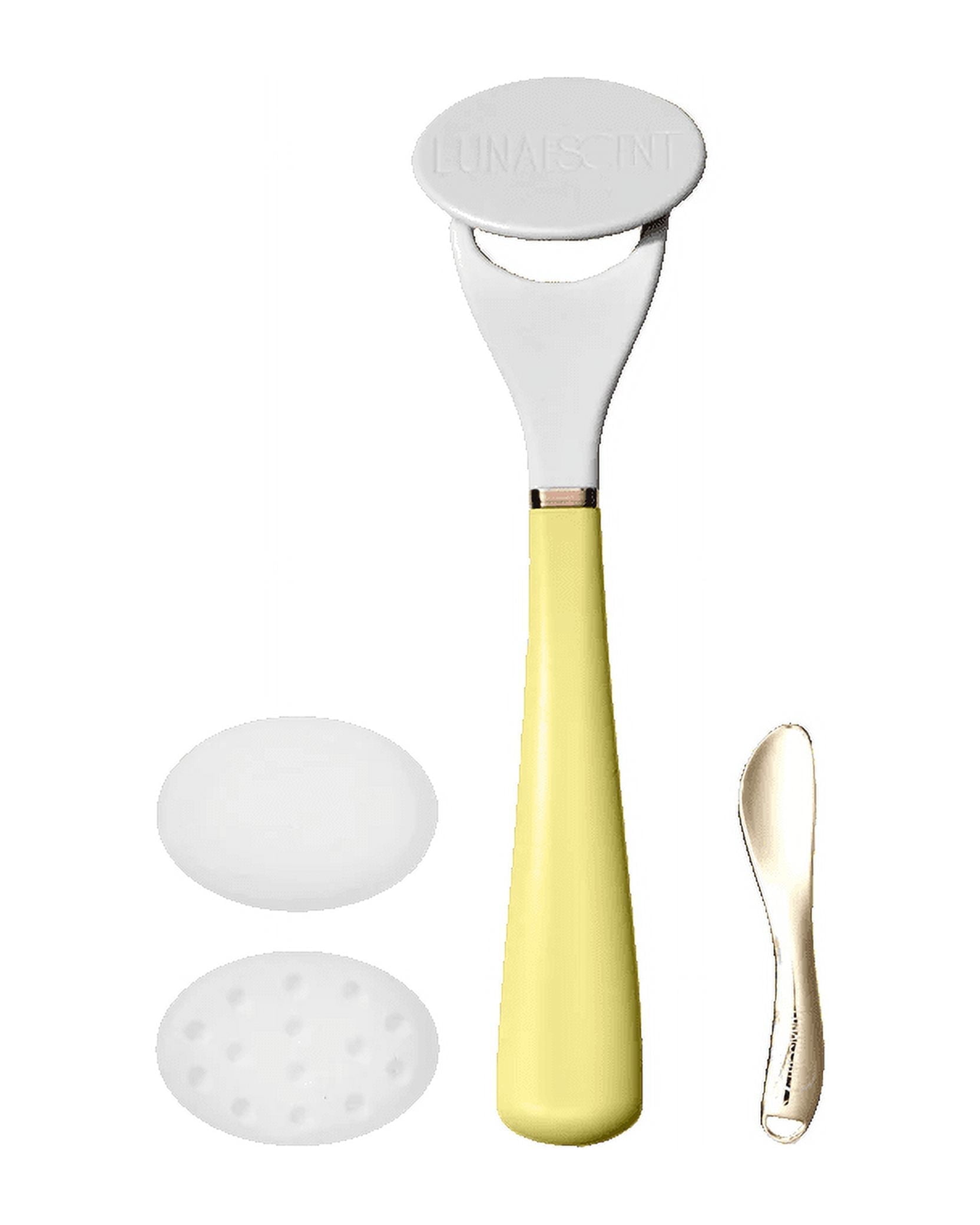 LUNAESCENT Touch-Free Skincare Applicator & Facial Massage Tool – Silicone Face Cream Applicator, Serum Spatula & Non-Contact Skincare Applicator in Sun color