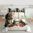 thumbnail image 2 of Feelyou 3D Car Kitten Bedding Comforter Set for Teens, Christmas Tree Gifts Twin Comforter Sets, Animal Lover Reversible Bedding Set, Microfiber Bedroom Decor, 2 Pieces, 2 of 8