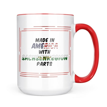

Neonblond Made in America with Parts from Sachsenregion Mug gift for Coffee Tea lovers