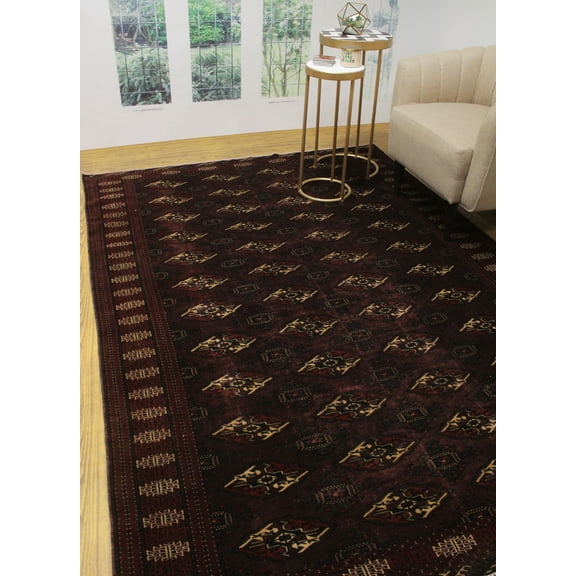 Vintage Ashtad Burgundy/Rust Rug, 6'4" x 9'0"