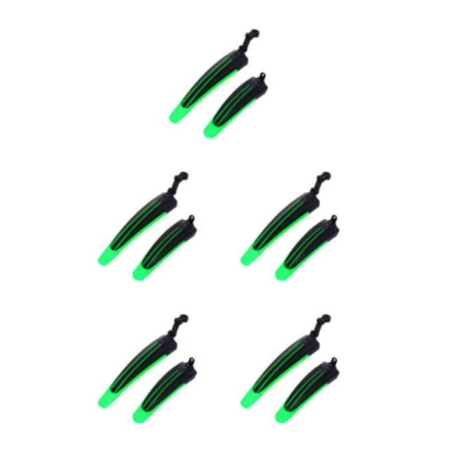 Guardoinrt 2pack/lot Bike Wing Mud Guard Easy Assembly And Disassembly For Durable Tender green 5Set
